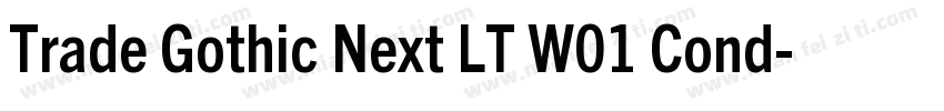 Trade Gothic Next LT W01 Cond字体转换